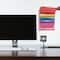 Mind Reader 6 Compartment Vertical Hanging Wall File & Chart Organizer